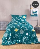Σετ κουβερλί μονό (160Χ240) SATURN ΠΕΤΡΟΛ, RYTHMOS HOME Παιδικά Κουβερλί