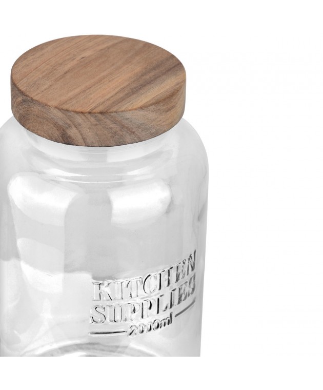 ESTIA ΔΟΧΕΙΟ ΑΠΟΘΗΚΕΥΣΗΣ ALLURE ΓΥΑΛΙΝΟ 2000ml 12x12x21.6cm Βάζα Τροφίμων