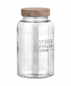 ESTIA ΔΟΧΕΙΟ ΑΠΟΘΗΚΕΥΣΗΣ ALLURE ΓΥΑΛΙΝΟ 2000ml 12x12x21.6cm Βάζα Τροφίμων