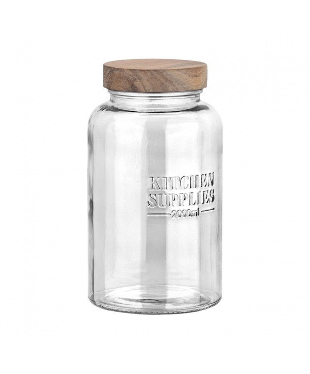 ESTIA ΔΟΧΕΙΟ ΑΠΟΘΗΚΕΥΣΗΣ ALLURE ΓΥΑΛΙΝΟ 2000ml 12x12x21.6cm Βάζα Τροφίμων
