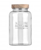 ESTIA ΔΟΧΕΙΟ ΑΠΟΘΗΚΕΥΣΗΣ ALLURE ΓΥΑΛΙΝΟ 2000ml 12x12x21.6cm Βάζα Τροφίμων