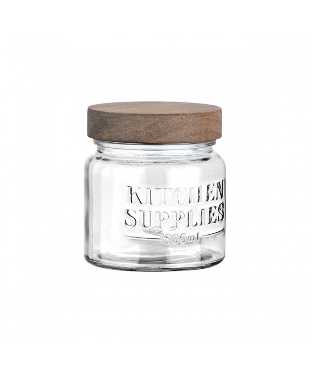ESTIA ΔΟΧΕΙΟ ΑΠΟΘΗΚΕΥΣΗΣ ALLURE ΓΥΑΛΙΝΟ 500ml 10x10x11cm Βάζα Τροφίμων