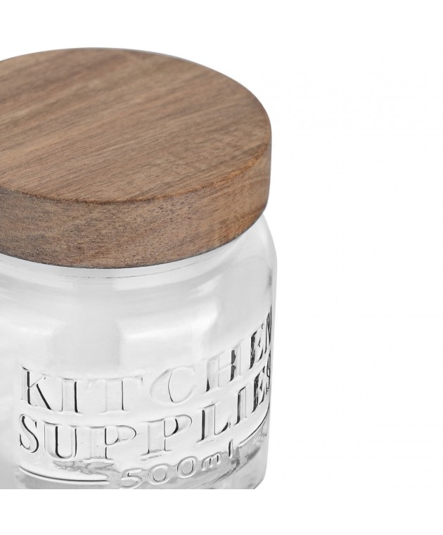 ESTIA ΔΟΧΕΙΟ ΑΠΟΘΗΚΕΥΣΗΣ ALLURE ΓΥΑΛΙΝΟ 500ml 10x10x11cm Βάζα Τροφίμων