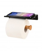 ESTIA ΧΑΡΤΟΘΗΚΗ ΕΠΙΤΟΙΧΙΑ BAMBOO ESSENTIALS ΜΕ ΘΕΣΗ ΓΙΑ ΚΙΝΗΤΟ ΜΕΤΑΛΛΙΚΗ ΜΑΥΡΗ Χαρτοθήκες