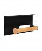 ESTIA ΧΑΡΤΟΘΗΚΗ ΕΠΙΤΟΙΧΙΑ BAMBOO ESSENTIALS ΜΕ ΘΕΣΗ ΓΙΑ ΚΙΝΗΤΟ ΜΕΤΑΛΛΙΚΗ ΜΑΥΡΗ Χαρτοθήκες