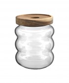 ESTIA ΔΟΧΕΙΟ ΑΠΟΘΗΚΕΥΣΗΣ ALLURE ΓΥΑΛΙΝΟ 500ml 9.5x9.5x12cm Βάζα Τροφίμων