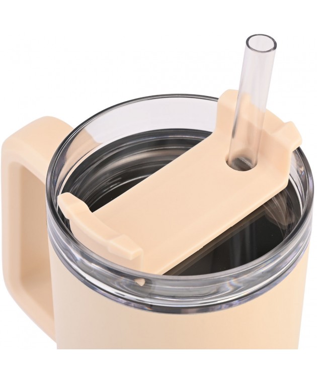 HOMELY ΘΕΡΜΟΣ STRAW TUMBLER 900ml SANDSTONE ΘΕΡΜΟΣ-ΠΑΓΟΥΡΙΑ