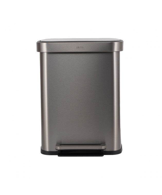 ESTIA ΚΑΔΟΣ ΑΠΟΡΡΙΜΑΤΩΝ FLATOP SOFT CLOSE 50lt ΜΑΤ ΙΝΟΞ Κάδοι Απορριμμάτων
