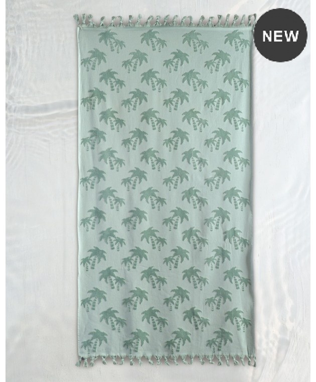  Πετσέτα θαλάσσης βελουτέ (86Χ160) PALM, RYTHMOS HOME Πετσέτες Θαλάσσης 