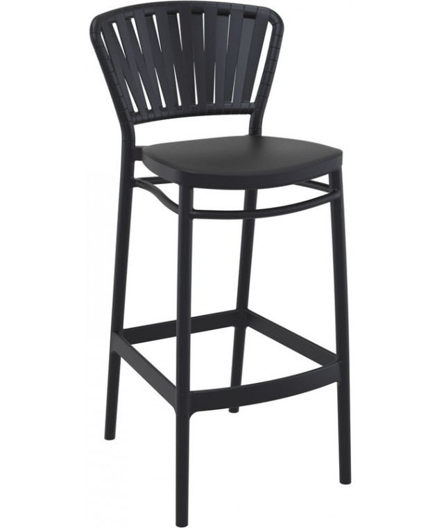 PORTOFINO 75εκ. ΣΚΑΜΠΟ BLACK ΠΟΛ/ΝΙΟΥ Σκαμπό