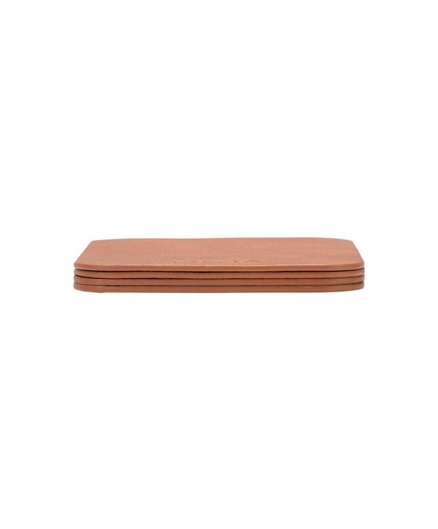 ESTIA ΣΟΥΒΕΡ ALLURE PVC 10x10cm ΚΑΦΕ  ΣΕΤ 4 ΤΕΜ. Σουβέρ