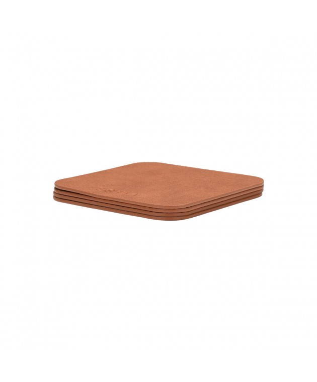 ESTIA ΣΟΥΒΕΡ ALLURE PVC 10x10cm ΚΑΦΕ  ΣΕΤ 4 ΤΕΜ. Σουβέρ