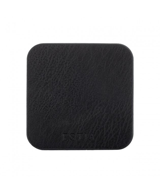 ESTIA ΣΟΥΒΕΡ ALLURE PVC 10x10cm ΜΑΥΡΟ  ΣΕΤ 4 ΤΕΜ. Σουβέρ