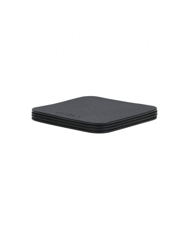 ESTIA ΣΟΥΒΕΡ ALLURE PVC 10x10cm ΜΑΥΡΟ  ΣΕΤ 4 ΤΕΜ. Σουβέρ
