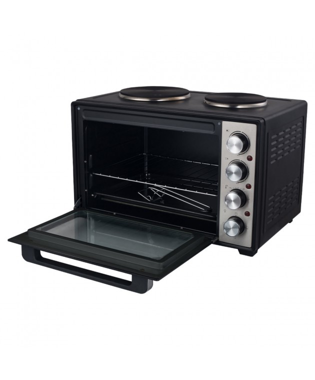 ESTIA ΗΛΕΚΤΡΙΚΟ ΦΟΥΡΝΑΚΙ MULTICOOK COMPACT 3600w 38lt ΜΕ 2 ΕΣΤΙΕΣ ΚΑΙ ΑΝΤΙΚΟΛΛΗΤΙΚΟ ΕΣΩΤΕΡΙΚΟ Φουρνάκια-Φριτέζες