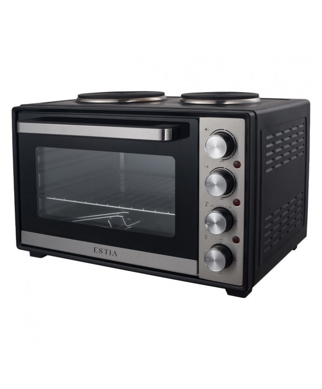 ESTIA ΗΛΕΚΤΡΙΚΟ ΦΟΥΡΝΑΚΙ MULTICOOK COMPACT 3600w 38lt ΜΕ 2 ΕΣΤΙΕΣ ΚΑΙ ΑΝΤΙΚΟΛΛΗΤΙΚΟ ΕΣΩΤΕΡΙΚΟ Φουρνάκια-Φριτέζες