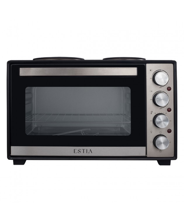 ESTIA ΗΛΕΚΤΡΙΚΟ ΦΟΥΡΝΑΚΙ MULTICOOK COMPACT 3600w 38lt ΜΕ 2 ΕΣΤΙΕΣ ΚΑΙ ΑΝΤΙΚΟΛΛΗΤΙΚΟ ΕΣΩΤΕΡΙΚΟ Φουρνάκια-Φριτέζες