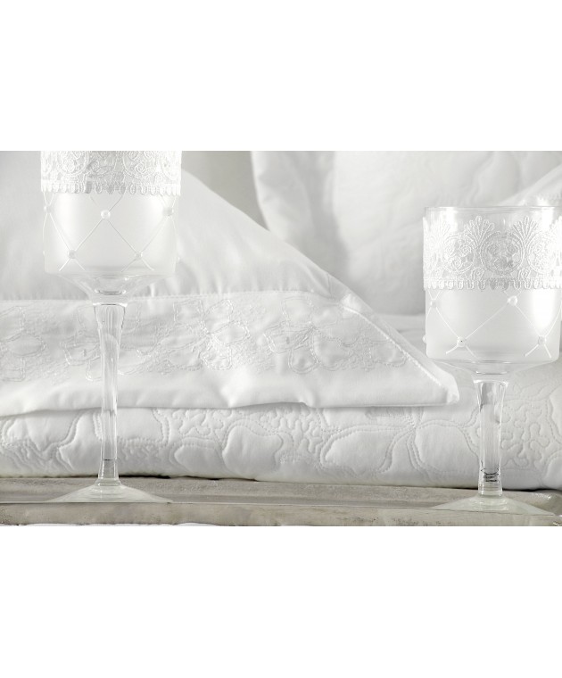 Σετ κουβερλί νυφικό (235Χ250) TABITHA WHITE, RYTHMOS HOME Νυφικό Κουβερλί