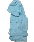 Μπουρνούζι Μουσελίνα Medium/Large Adelina 1 Blue Μπουρνούζια