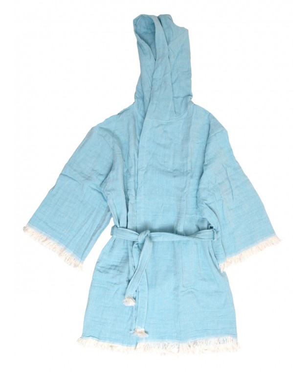 Μπουρνούζι Μουσελίνα Medium/Large Adelina 1 Blue Μπουρνούζια