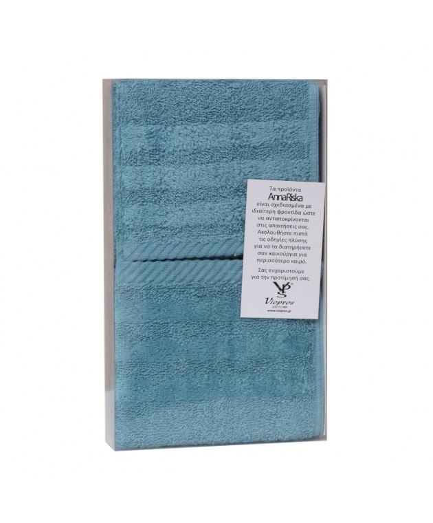 Σετ 3 Πετσέτες Χεριών 30x50 Συσκευασία Δώρου Spa 6 Lake Blue Σετ πετσέτες Mπάνιου