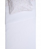 Κουβέρτα Polycotton Αγκαλιάς 80x115 Δήλος Λευκό Αγκαλιάς-Λίκνου