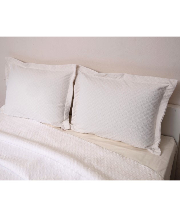 Κουβέρτα Polycotton Υπέρδιπλη 230x270 Δήλος Εκρού Κουβέρτες Βαμβακερές Υπέρδιπλες