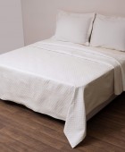 Κουβέρτα Polycotton Υπέρδιπλη 230x270 Δήλος Εκρού Κουβέρτες Βαμβακερές Υπέρδιπλες