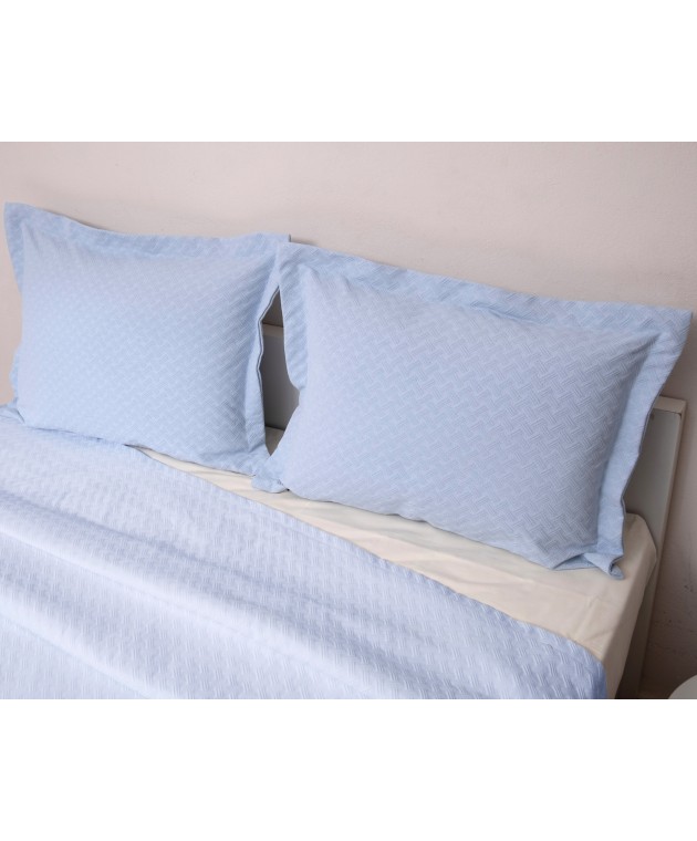 Κουβέρτα Polycotton Υπέρδιπλη 230x270 Δήλος Σιέλ Κουβέρτες Βαμβακερές Υπέρδιπλες