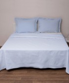 Κουβέρτα Polycotton Υπέρδιπλη 230x270 Δήλος Σιέλ Κουβέρτες Βαμβακερές Υπέρδιπλες