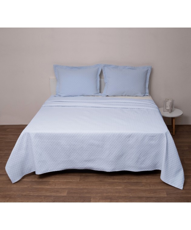 Κουβέρτα Polycotton Υπέρδιπλη 230x270 Δήλος Σιέλ Κουβέρτες Βαμβακερές Υπέρδιπλες