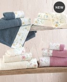 Σετ πετσέτες 3 τεμ. (ΣΕ ΣΑΚΟΥΛΑ) SORIN ECRU-PINK, RYTHMOS HOME Σετ πετσέτες Mπάνιου