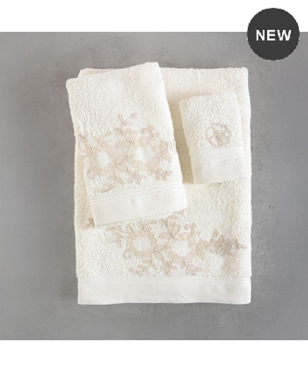 Σετ πετσέτες μπάνιου 3 τεμ. RHEA ECRU, RYTHMOS HOME Σετ πετσέτες Mπάνιου