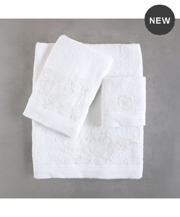 Σετ πετσέτες μπάνιου 3 τεμ. RHEA WHITE, RYTHMOS HOME Σετ πετσέτες Mπάνιου