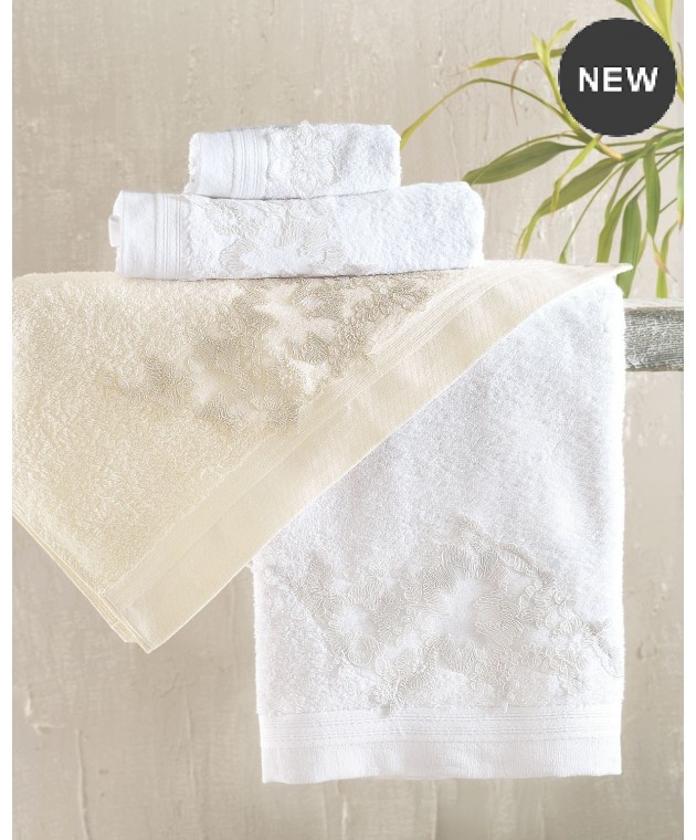 Σετ πετσέτες μπάνιου 3 τεμ. ELECTRA WHITE, RYTHMOS HOME Σετ πετσέτες Mπάνιου