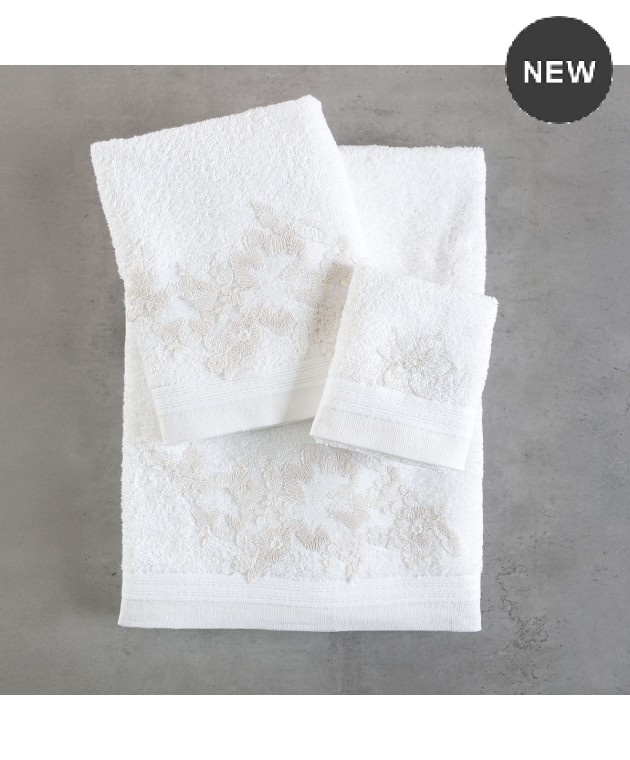 Σετ πετσέτες μπάνιου 3 τεμ. ELECTRA WHITE, RYTHMOS HOME Σετ πετσέτες Mπάνιου
