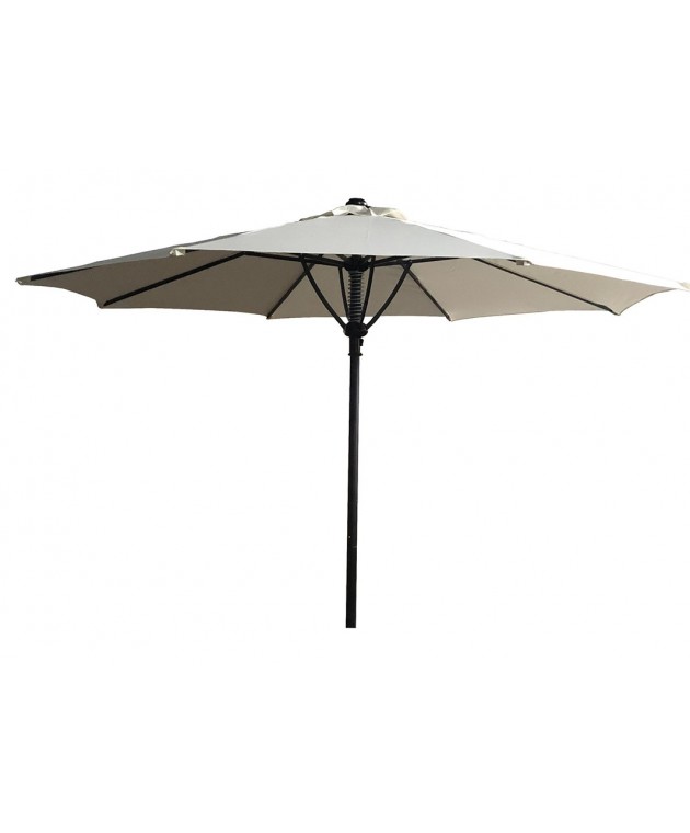 Στρογγυλή Ομπρέλα Αλουμινίου Με Easy Up Μηχανισμό Και Εκρού Ύφασμα 300cm Ομπρέλες