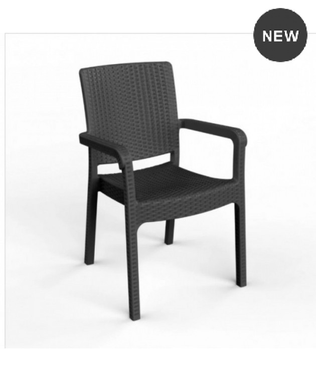 Σετ 7τμχ DUBAI ΠΟΛΥΠΡΟΠΥΛΕΝΙΟΥ 120x70 ΑΝΘΡΑΚΙ 1801-8830 Τραπεζαρίες