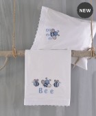 Σετ σεντόνια κούνιας (105Χ160) ΗΟΝΕΥ ΒΕΕ CIEL, RYTHMOS HOME Βρεφικά Σεντόνια