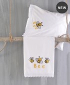 Σετ σεντόνια κούνιας (105Χ160) ΗΟΝΕΥ ΒΕΕ YELLOW, RYTHMOS HOME Βρεφικά Σεντόνια