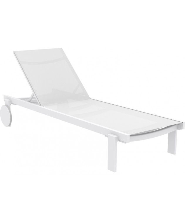 CASABLANCA ΞΑΠΛΩΣΤΡΑ WHITE/WHITE ΑΛΟΥΜ-ΠΟΛ/ΝΙΟΥ Ξαπλώστρες