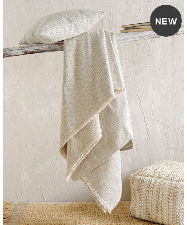 Ριχτάρι τριθέσιου (180X280) SANTORINI ΜΠΕΖ, RYTHMOS HOME Τριθέσιου