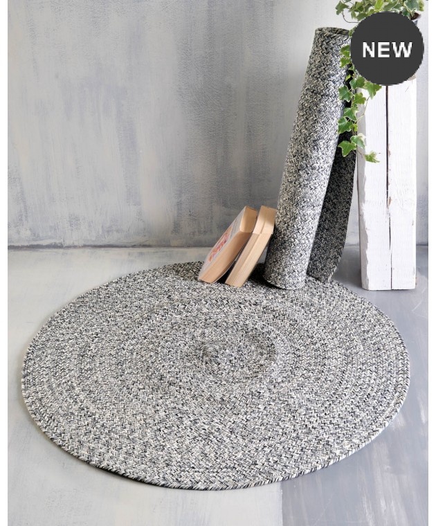 Χαλί ροτόντα (120cm) ALMIRA ΓΚΡΙ, RYTHMOS HOME Μοντέρνα Χαλιά