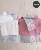 Σετ πετσέτες 3 τεμ. (ΣΕ ΚΟΥΤΙ) SPRINGTIME ΜΠΛΕ, RYTHMOS HOME Σετ πετσέτες Mπάνιου