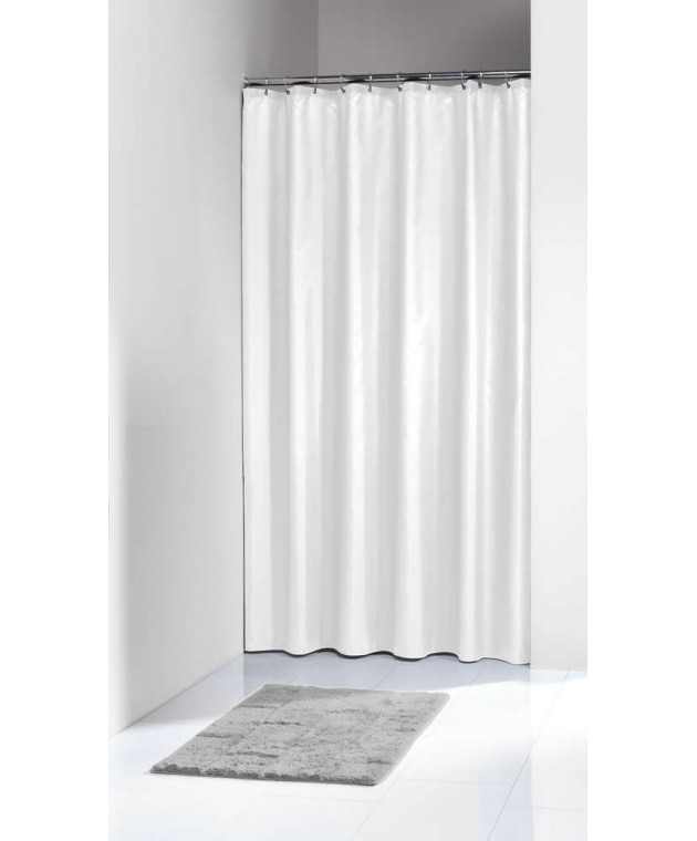 Solid 180Πx200Υ white κουρτίνα μπάνιου υφασμάτινη Sealskin Elemental Κουρτίνες Mπάνιου