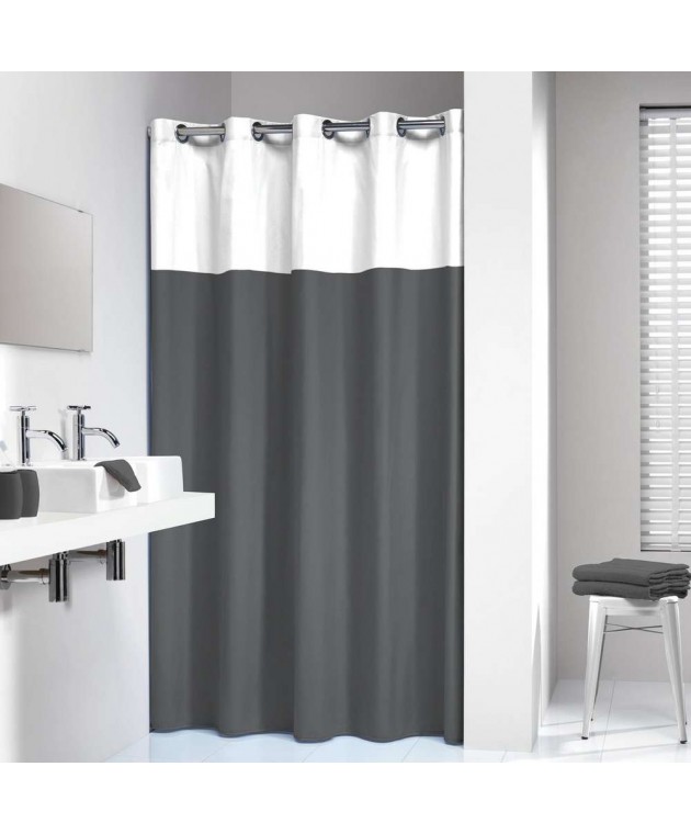 Double 180Πx200Υ grey κουρτίνα μπάνιου υφασμάτινη Sealskin Κουρτίνες Mπάνιου