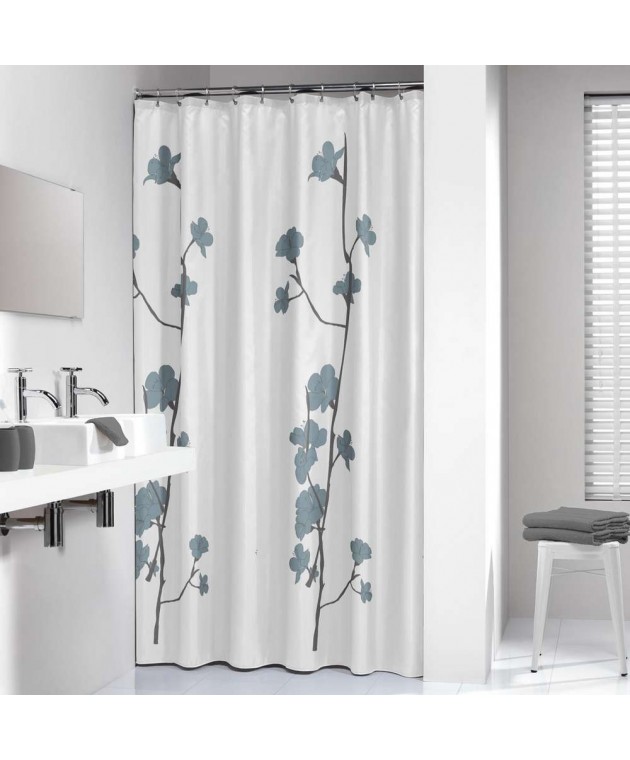 Orchid 180Πx200Υ blue κουρτίνα μπάνιου υφασμάτινη Sealskin Κουρτίνες Mπάνιου