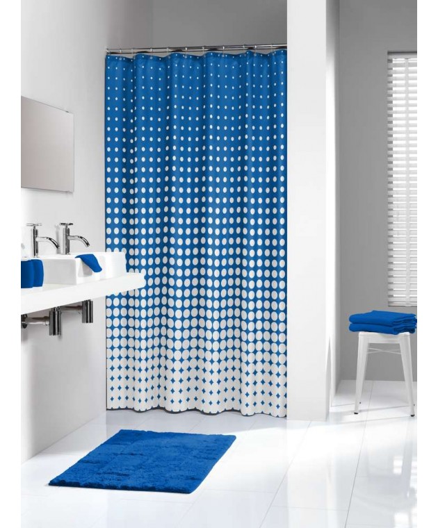 Speckles 180Πx200Υ royal blue κουρτίνα μπάνιου υφασμάτινη Sealskin Κουρτίνες Mπάνιου