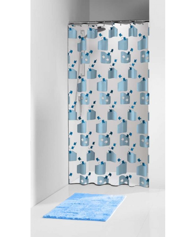 Tropic 180Πx200Υ blue κουρτίνα μπάνιου πλαστική Sealskin Elemental Κουρτίνες Mπάνιου