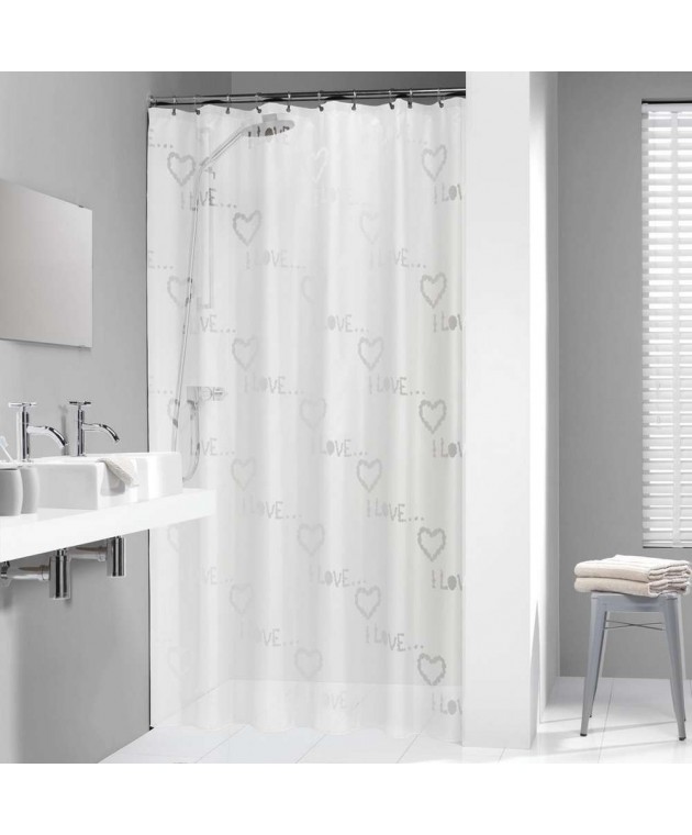 Condens 180Πx200Υ white κουρτίνα μπάνιου πλαστική Sealskin Κουρτίνες Mπάνιου